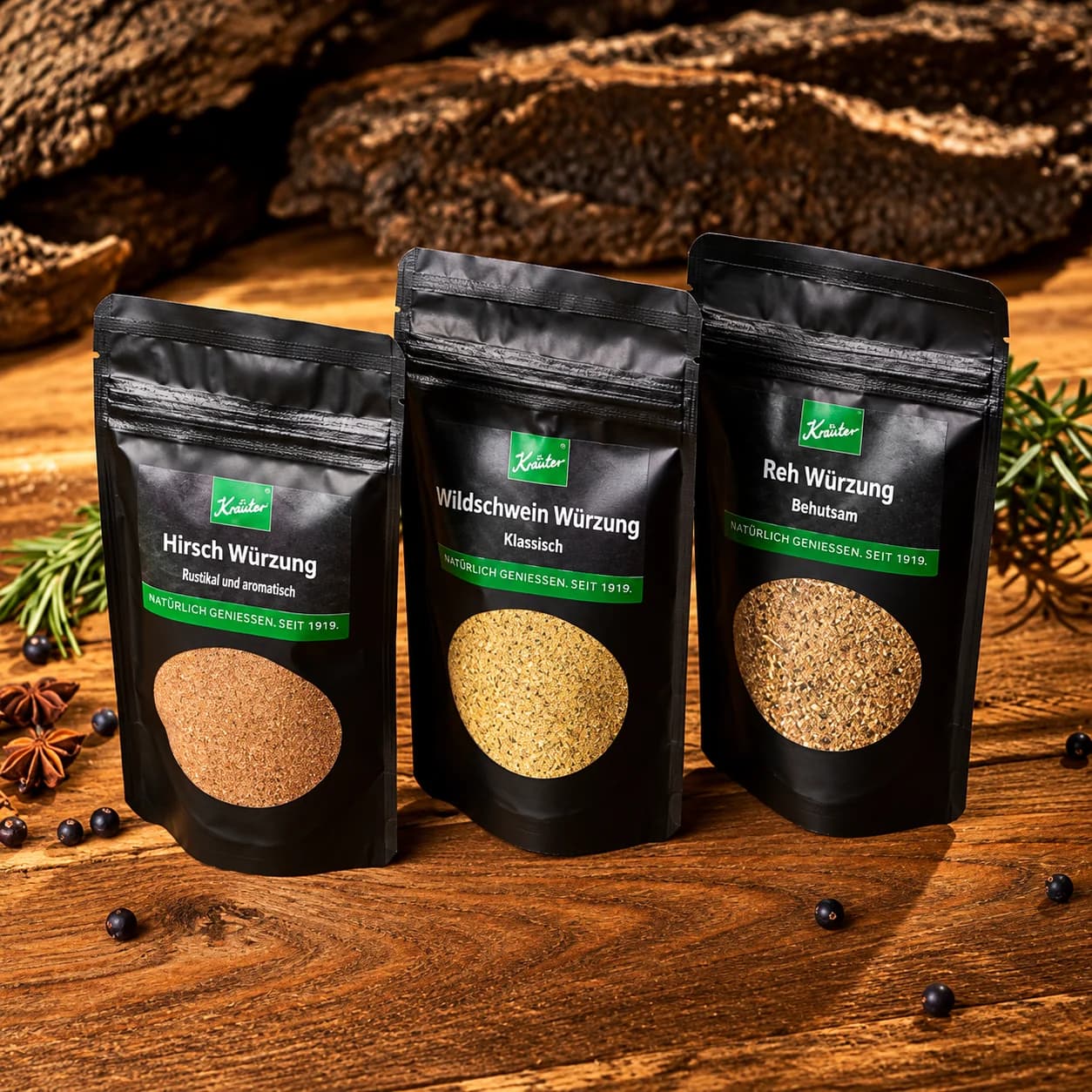 Würzmischungen für Wild im Geschenkset, 3 Sorten